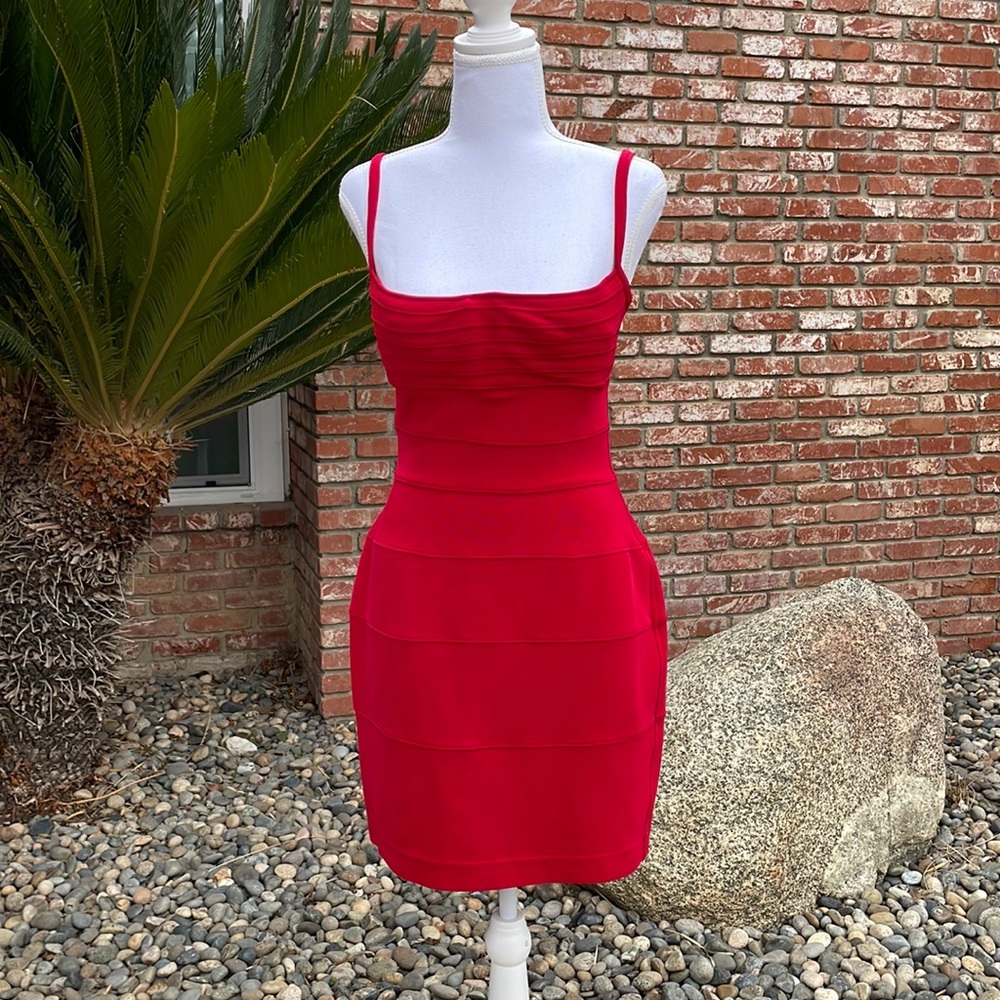 Tadashi Red Bandage Dress